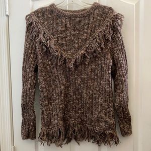 FINAL MARKDOWN Rochelle California fringed sweater small